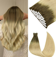 FH #T4-40 Mix Color tape in hair extension russian remy straight human hair-50g/pack