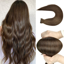 FH dark brown #4 Russian remy human hair silky straight hair weft