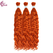 FH hair bundle no weft Water Wave Bulk Human Hair #350 Copper Red - Premium Braiding Hair for Styling