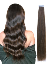 FH human hair dark brown colors #2,#4 tape in hair extensions 50g/pack