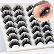 Eyelashes Natural Look Faux Mink Lashes Pack Handmade Fluffy False Eyelashes 14 Pairs Cat Eye Lashes (54)