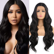 FH natural black body wave 13x4 lace real hair wig