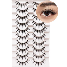 Eyelashes Natural Look Faux Mink Lashes Pack Handmade Fluffy False Eyelashes 14 Pairs Cat Eye Lashes (54)