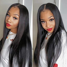 FH natural black straight  4x4 lace real hair wig