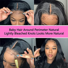 FH natural black body wave 13x4 lace real hair wig