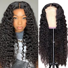 FH 280% 4x4 Lace Wig Water Wave Virgin Remy Hair Nature Color