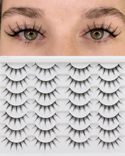 Eyelashes Natural Look Faux Mink Lashes Pack Handmade Fluffy False Eyelashes 14 Pairs Cat Eye Lashes (54)