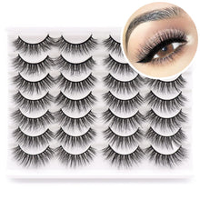 Eyelashes Natural Look Faux Mink Lashes Pack Handmade Fluffy False Eyelashes 14 Pairs Cat Eye Lashes (54)
