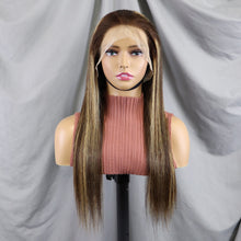 FH 13x4 Lace Front Wig Straight 100% Human Hair Lace Wig color #4-27