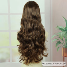FH 28 Inches Synthetic Fiber Curly Wave Wig Long Wigs for Women P15292
