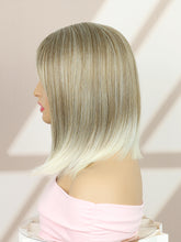 FH P14005 Rose Net Grey Mix Color Bob Wig 12inch Straight Synthetic Hair Wig