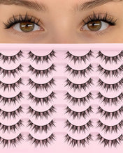 Eyelashes Natural Look Faux Mink Lashes Pack Handmade Fluffy False Eyelashes 14 Pairs Cat Eye Lashes (54)