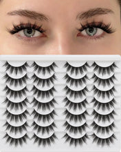 Eyelashes Natural Look Faux Mink Lashes Pack Handmade Fluffy False Eyelashes 14 Pairs Cat Eye Lashes (54)