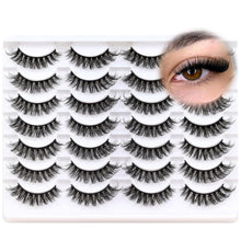 Eyelashes Natural Look Faux Mink Lashes Pack Handmade Fluffy False Eyelashes 14 Pairs Cat Eye Lashes (54)