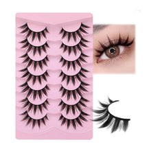Mink Lashes Fluffy Wispy Lashes Natural Look 3D False Eyelashes D Curl Russian Strip Lashes 7 Pairs Short Fake Eyelash Pack