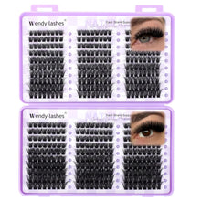 LASHES Clusters 60D+80D Eyelash Clusters 540PCS 9-16mm D Curl Natural Lashes Fluffy Wispy False Eyelashes DIY Cluster Eyelash Extensions