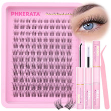 Eyelash Natural Lash Clusters Wispy Eyelash Clusters, Eyelash Extensions C Curl Individual Lashes, Mix Length Natural Look Lashes with Thin Lash Band, 10-16mm, 110 pcs