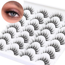 Eyelashes Natural Look Faux Mink Lashes Pack Handmade Fluffy False Eyelashes 14 Pairs Cat Eye Lashes (54)