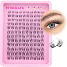 Eyelash Natural Lash Clusters Wispy Eyelash Clusters, Eyelash Extensions C Curl Individual Lashes, Mix Length Natural Look Lashes with Thin Lash Band, 10-16mm, 110 pcs
