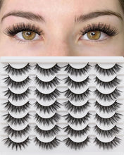 Eyelashes Natural Look Faux Mink Lashes Pack Handmade Fluffy False Eyelashes 14 Pairs Cat Eye Lashes (54)