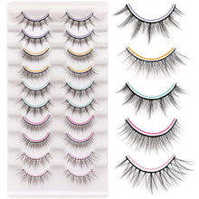 Eyelashes Natural Look Faux Mink Lashes Pack Handmade Fluffy False Eyelashes 14 Pairs Cat Eye Lashes (54)