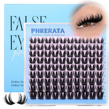 Eyelash Natural Lash Clusters Wispy Eyelash Clusters, Eyelash Extensions C Curl Individual Lashes, Mix Length Natural Look Lashes with Thin Lash Band, 10-16mm, 110 pcs