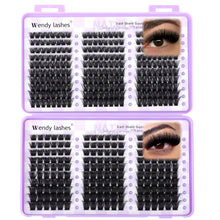 LASHES Clusters 60D+80D Eyelash Clusters 540PCS 9-16mm D Curl Natural Lashes Fluffy Wispy False Eyelashes DIY Cluster Eyelash Extensions