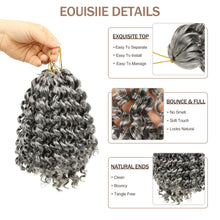 FH P14183 synthetic curly hair 8 inch grey crochet braid hair-6 bags