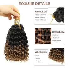 FH P14184 synthetic curly hair 8 inch #1B/27 crochet braid hair-6 bags
