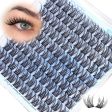 Eyelash Natural Lash Clusters Wispy Eyelash Clusters, Eyelash Extensions C Curl Individual Lashes, Mix Length Natural Look Lashes with Thin Lash Band, 10-16mm, 110 pcs