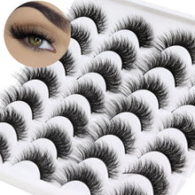 Eyelashes Natural Look Faux Mink Lashes Pack Handmade Fluffy False Eyelashes 14 Pairs Cat Eye Lashes (54)