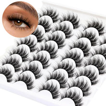 Eyelashes Natural Look Faux Mink Lashes Pack Handmade Fluffy False Eyelashes 14 Pairs Cat Eye Lashes (54)