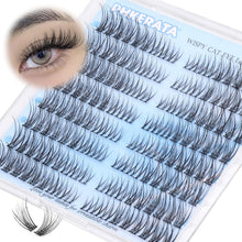 Eyelash Natural Lash Clusters Wispy Eyelash Clusters, Eyelash Extensions C Curl Individual Lashes, Mix Length Natural Look Lashes with Thin Lash Band, 10-16mm, 110 pcs