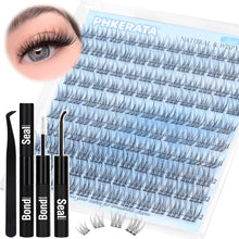 Eyelash Natural Lash Clusters Wispy Eyelash Clusters, Eyelash Extensions C Curl Individual Lashes, Mix Length Natural Look Lashes with Thin Lash Band, 10-16mm, 110 pcs