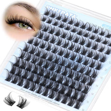Eyelash Natural Lash Clusters Wispy Eyelash Clusters, Eyelash Extensions C Curl Individual Lashes, Mix Length Natural Look Lashes with Thin Lash Band, 10-16mm, 110 pcs