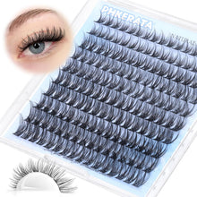 Eyelash Natural Lash Clusters Wispy Eyelash Clusters, Eyelash Extensions C Curl Individual Lashes, Mix Length Natural Look Lashes with Thin Lash Band, 10-16mm, 110 pcs