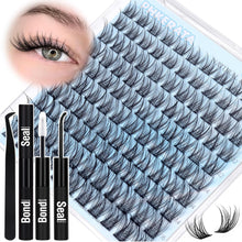 Eyelash Natural Lash Clusters Wispy Eyelash Clusters, Eyelash Extensions C Curl Individual Lashes, Mix Length Natural Look Lashes with Thin Lash Band, 10-16mm, 110 pcs