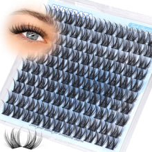 Eyelash Natural Lash Clusters Wispy Eyelash Clusters, Eyelash Extensions C Curl Individual Lashes, Mix Length Natural Look Lashes with Thin Lash Band, 10-16mm, 110 pcs