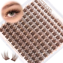 Eyelash Natural Lash Clusters Wispy Eyelash Clusters, Eyelash Extensions C Curl Individual Lashes, Mix Length Natural Look Lashes with Thin Lash Band, 10-16mm, 110 pcs