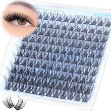 Eyelash Natural Lash Clusters Wispy Eyelash Clusters, Eyelash Extensions C Curl Individual Lashes, Mix Length Natural Look Lashes with Thin Lash Band, 10-16mm, 110 pcs