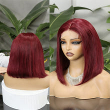 FH 4x4 HD lace closure Bob wig Straight Raw Remy Hair 12 inches