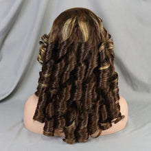 FH 300% 13x4 Egg roll wave  lace frontal wig 100% Human Hair Lace Wig 18”