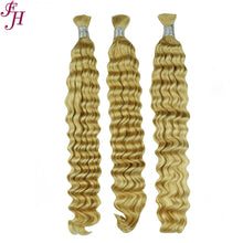 FH 1 bundle Luxury #613 Platinum Blonde Deep Wave Hair Bulk - Perfect for Boho Braids & Wigs