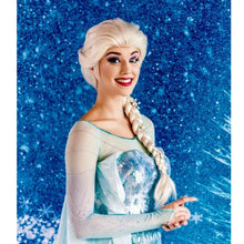 Load image into Gallery viewer, Lakihair 28inch Elsa Wig Platinum Blonde Wigs for Women Princess Braided Ponytail Wig
