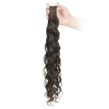 FH colors water wave curly tape in human hair extensions 50g/pack-#4,#8,#p4/27,#T1B/30