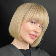 FH P12454 Short Bob Wig,Straight Bob Wig with Bangs