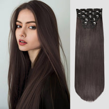 FH 22inch synthetic straight hair extensions clip in 4 pcs one set