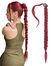 FH Long Braids Ponytail Extensions Synthetic Hair-4 Colors