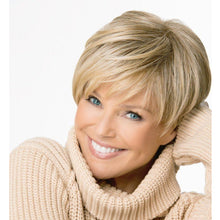 Load image into Gallery viewer, Lakihair Short Blonde Wigs for Women Natural Wave Pixie Cut Wig with Dark Roots