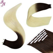 FH highlight Mix Color tape in hair extension russian remy straight  human hair